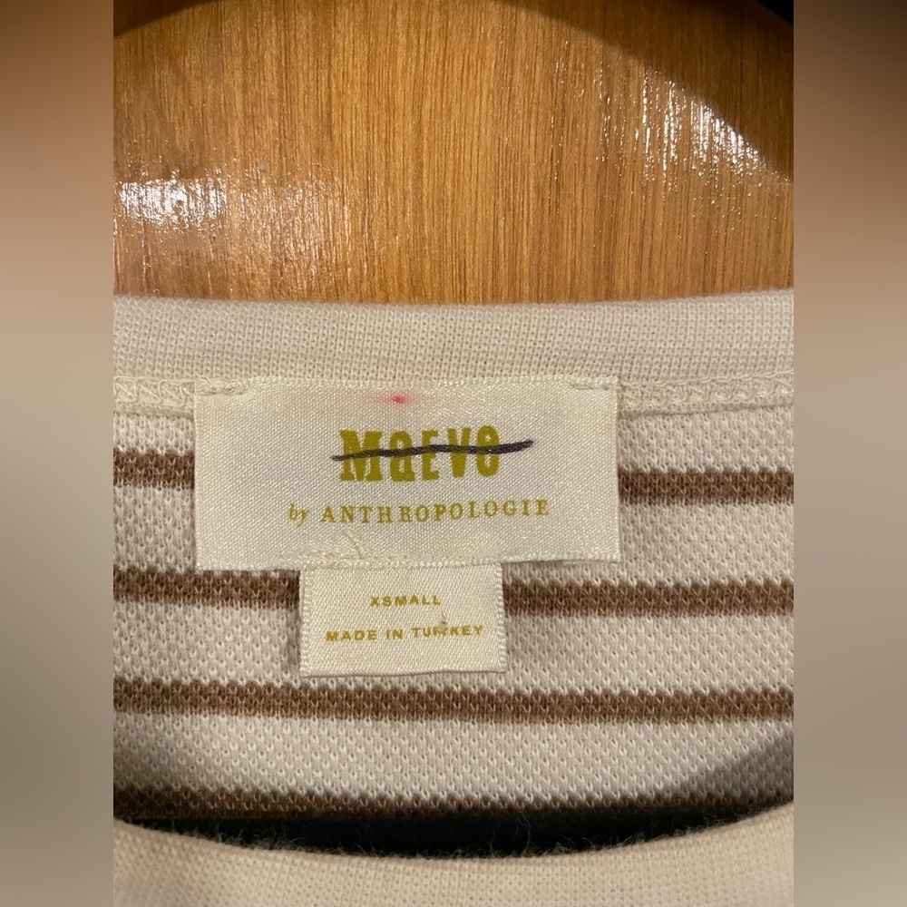 Anthropologie Maeve Slouchy Striped Long-Sleeve Tee - Picture 5 of 7
